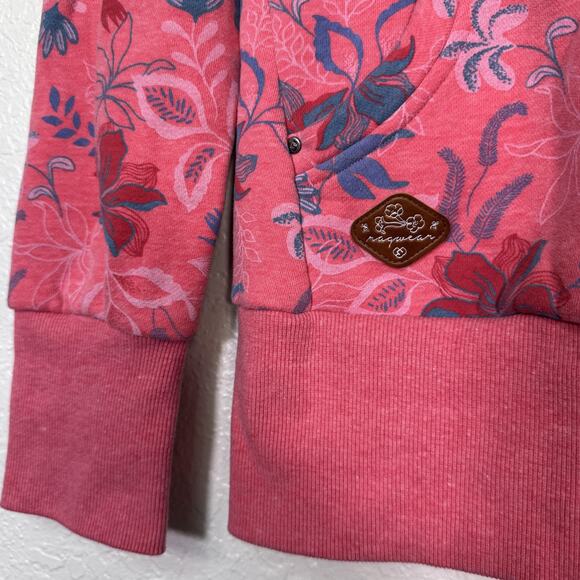 Ragwear Neska Jacket Womens Medium Floral Full Zip Hoodie Cozy Outdoors Winter - Picture 7 of 11